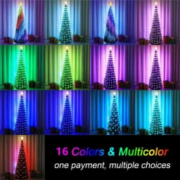 PAMNNY 10M/20M Christmas Tree Fairy Lights with Remote USB RGB Copper Wire Garland String Lights for Garden Party Wedding Decor