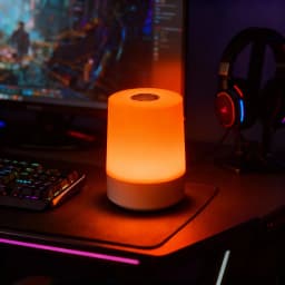 Contemporary Style LED RGB Night Light Soft Glow Multicolor Cylinder Design Touch Control Rechargeable Bedside Lamp for Home