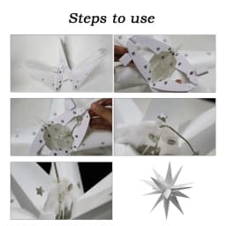 35/45/58CM Christmas Moravian Star Light Moravian Tree Top 3D LED Hanging Star Lantern Fairy Light For Holiday Wedding Decor