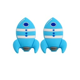 Kovict 5/10Pcs Silicone Beads Car Airplane Rainbow Rocket Bead For Jewelry Making DIY Keychain Necklace Bracelet Accessories