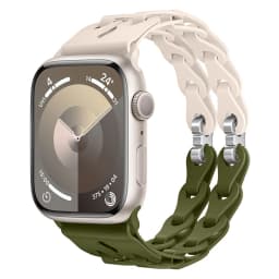 Chain Link Silicone Strap for Apple Watch Band Ultra 3 2 49mm 44mm 40mm 45mm 41mm 42mm Bracelet for Series 11 10 9 8 7 6 5 4 SE3