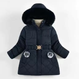 Autumn Winter Girls Jacket Keep Warm Hooded Windproof Outerwear Birthday Christmas Girls Coat 4 5 6 7 8 9 10 Years Kids Clothes
