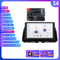 10.1" Hizpo 2Din Android13 Car Radio for Mazda CX-5 2012 - 2015 DSP RDS GPS Navigation BT 4G Android Auto CarPlay 360° CAM