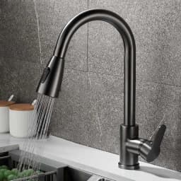Kitchen Faucet Pull Out Brushed Nickle Stainless Steel Black Kitchen Mixed Tap Kitchen Sink Tap