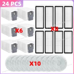 Fit For ( Roborock Qrevo Curv / S5V / S5X / 5A1 / 5XC / 5AE / CurvC / Qrevo C / Qrevo C Pro ) Parts Brush Filter Mop Cloth Bag
