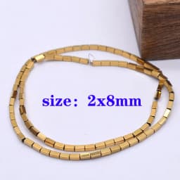 Plated Genuine Gold Color Retention AAA+ Natural Hematite Stone Spacer Loose Beads For Jewelry Making Diy Bracelets Finding