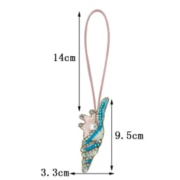 3D Beaded Patch Sequin Rhinestones Pearl Conch Cloth Patch Pendant Lanyard Decorative DIY for Bag Keychain Beading Applique