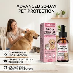 Pet Flea & Tick Removing Drop Cleaning Skin Repel Fleas & Mites Refreshing Long-Lasting Protection Gentle Pet Pest Repellent Oil