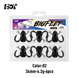 Kingdom 4pcs High Elastic TPE Frog Fishing Bait 34mm 6.2g 43mm 11g Floating Silicone Swimbait Bass Lure For Freshwater Fishing
