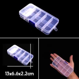 Rectangle Round Square Transparent Plastic Carrying Case For Bead Compartment Adjustable Container Jewelry Storage Box Wholesale