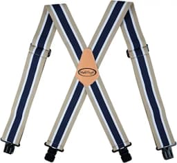 Suspenders Man For Pants 2" Wide Adjustable and Elastic Braces X Shape With Strong Clips - Heavy Duty Elastic Braces For Men