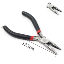 Black Handle Long Nose Mini Pliers Round Flat Long Nose Bent Nose Pliers For Jewellery Making Diy Crafts Necklace Bracelet Tools