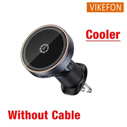 Cooler Magnetic Wireless Car Charger LED Light Air Outlet Phone Holder for iPhone 16/15/14/13 Pro Max Fast Charging Station