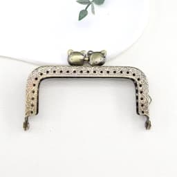 5pcs 8.5cm Cat Head Metal Purse Frame Bronze Golden Silver Kiss Clasp Handle For Bag Sewing Craft Tailor Sewer Bag Accessory