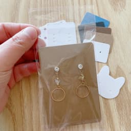 50Sets Earring Cards with 50pcs Bags Necklace Earring Display Cards Self-Seal Bags for Jewelry Packaging Price Tag Card Holder