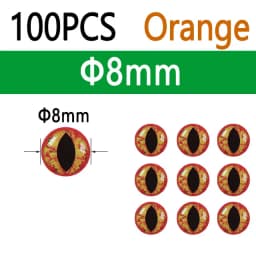 100pcs Holographic 3D Epoxy Fish Eyes Dragon Eyes For Baitfish Streamer Saltwater Fly Jig Baits Fishing Lure Making 3mm~12mm