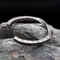 New Vintage 316L Stainless Steel Mobius Bangles For Men Fashion Nordic Vikings Letter Bracelets Party Jewelry Gifts Wholesale