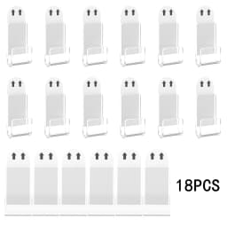 18Pcs Records Holder Acrylic Wall Mount Self Adhesive Album Disc Show Rack Clear Vinyl Display No Drill Storage Floating Shelf