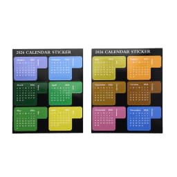2026 Calendar Stickers Schedule Agenda Notebook Label Tags DIY Colorful Index Stickers Adhesive Journal Planner Index Bookmarks