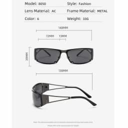 Y2k Retangle Sunglasses Women Men Brand Designer Gradient Goggle Sun Glasses Steampunk Glasses Shades Eyewear Mirror Eyeglasses