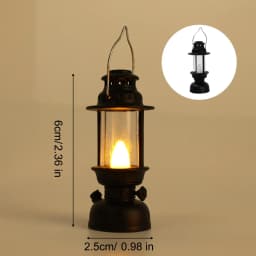 1/5pcs Vintage Lantern Mini Retro Led Light Battery Operated Lighting Decorative Oil Lamp for Holiday Christmas Gifts Home Decor