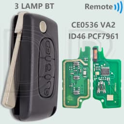 DR CE0523 ID46 PCF7941 CE0536 PCF7961 433ASK/FSK Flip Car Remote Key For Peugeot 207 307 308 408 Citroen C1 C2 C3 C4 C5 Picass
