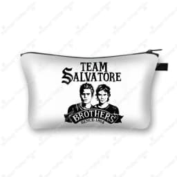 The Vampire Diaries Cosmetic Case DAMON Women Makeup Bag TVD Lipstick Storage Bags Harajuku Zipper Pouch Cute Toiletry Bags