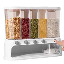Sealed Rice Storage Box Wall Mounted Cereal Grain Container Dry Food Dispenser Grain Storage Jar Bucket Kitchen Storage Tools