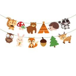 Woodland Animal Disposable Tableware Wild Forest Bear Fox Plate Cup Napkin Jungle Safari Happy Birthday Party Decor Kid Boy Girl