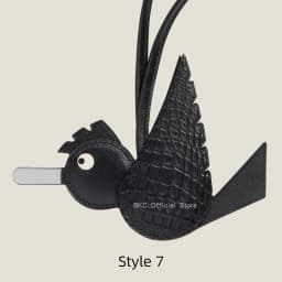 Crocodile & Lizard Skin Bird Charm Handmade Luxury Bag Charm Pendant For Birkin & Kelly Bag Unique Designer Handbag Accessory