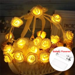 5V USB Battery Rose Flower LED String Light Red Pink Warm Blue RGB Wedding Christmas Party Decoration 1.5M 3M 6M 10M Fairy Light