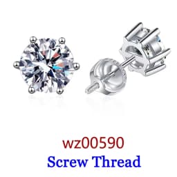 Premium 0.5-2ct Moissanite Diamond Stud Earrings for Women Orginal 925 Sterling Silver Screw Back Women Moissanite Earring 2026