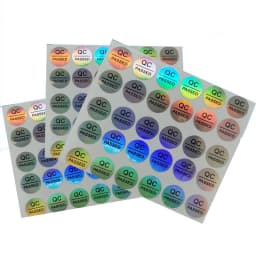 Silver High Security Seals Tamper Evident Sticker Warranty Void QC Passed Labels Hologram Stickers with Unique Serial Numbering