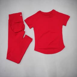 DF LOGO Ladies Seamless 2Pcs Yoga Set Short Sleeve Slim Top High Waist Leggings Quick Dry Breathable Gym Running Fitness Outfit