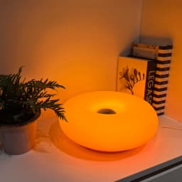 USB Plug Doughnut Table Lamp Bedroom Bedside Ambient Light Bauhaus Living Room Dining Room Decorative Light(Not Glass)