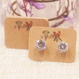 100pcs Cute Solid Color Earring Paper Package Card DIY Small Stud Earring Card White Kraft Pink Jewelry Display Card