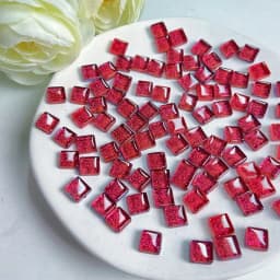 Mosaic Tiles for Crafts Blue Shine Assorted Color 50pcs Glass Glitter Mosaic Supplies Pieces Bulk Square Shape Home Decoration