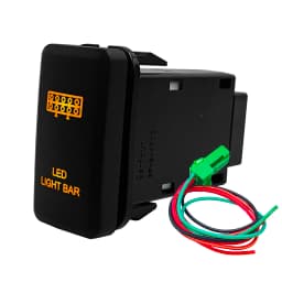 Amber Led Light 12V Car Push Button Switch Winch A/C ON OFF For Toyota 4Runner Tacoma Land Cruiser Reiz Hilux Prado FJ Cruiser