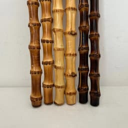 One Pair Handmade Nature Bamboo Purse Bag Handle Straight Long 33cm Handbag Bag Parts for DIY Handmade Craft Material