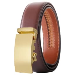 Gold Automatic Buckle Male Belt Brown Black White Blue Gray Leather Belts For Men High Quality Luxury Mens Belts Casual B514