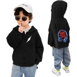 Dabbing Astronaut Jacket Boys Cotton Zipper Hooded Thin Coat Sports Spring Autumn Casual Cardigan Outerwear