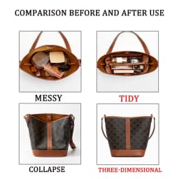Bag Organizer Insert For Bucket Handbag S M 191442cas, Super Light Inner Storage Liner Wear-resistant Dopont Paper Accessories