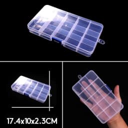 Rectangle Round Square Transparent Plastic Carrying Case For Bead Compartment Adjustable Container Jewelry Storage Box Wholesale