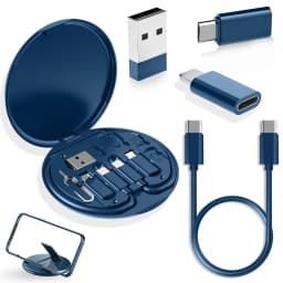 General Multifunctional 60W Type C Data Cable Set Fast Charge For IPhone Chargers Storage Box Card Pin Travel Box Phone Holder