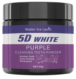 Purple Teeth Whitening Powder - Charcoal Deep Clean & Stain Removal, Fresh Breath, Winter Oral Care for a Brighter Smile