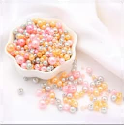 150Pcs Mix Size 3-8mm Beads With Hole Colorful Pearls Round Acrylic Imitation Pearl for DIY Jewelry Making Necklace Bracelet