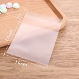 100pcs Transparent Frosted Opp Bag Self Adhesive Pouch for DIY Handmade Candy Cookie Wedding Birthday Party Gift Packaging Bag
