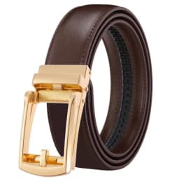 3.5cm Belt for Men Automatic Genuine Leather Belt Men Leather Ratchet Adjustable Real Ratchet Leather Dress Designer