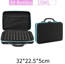 Essential Oils Carrying Case EVA Travel Storage Organizer Essential Oil Case with Foam Insert Portable for30/60 Bottles 10/15 ML