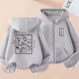 Anime Chainsaw Man Hayakawa Aki Summon Fox Devil Kon Zipper Hoodie Men Women Casual Zip Up Jacket Men's Vintage Manga Style Coat